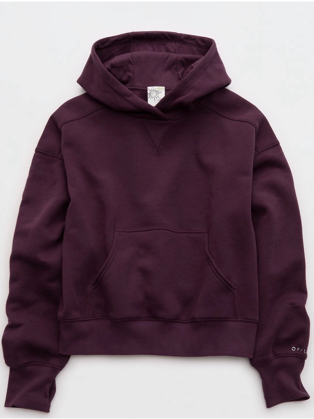 OFFLINE by Aerie Cloud Fleece Classic Length Hoodie size Medium in Cool Berry